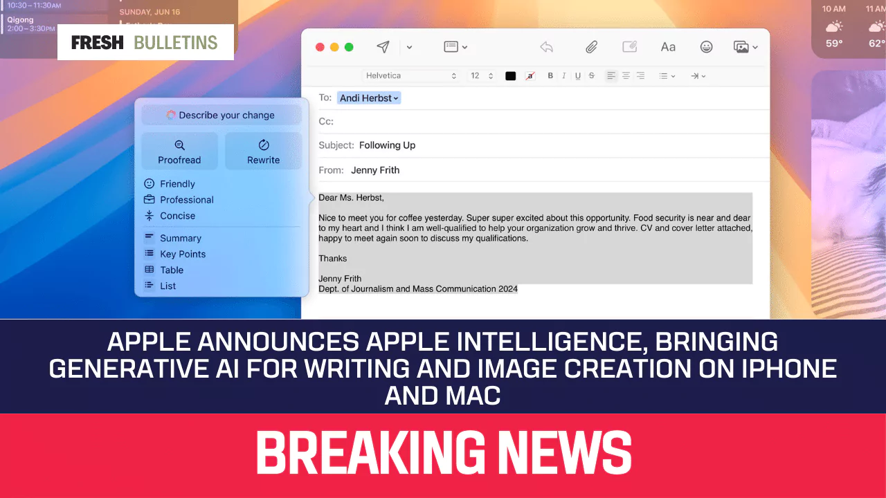 Apple Announces Apple Intelligence