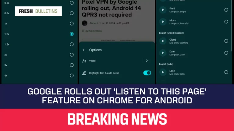 Google Rolls Out 'Listen to this Page' Feature on Chrome for Android