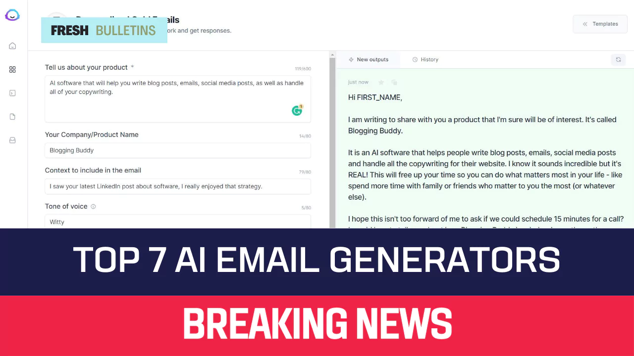 Top 7 AI Email Generators