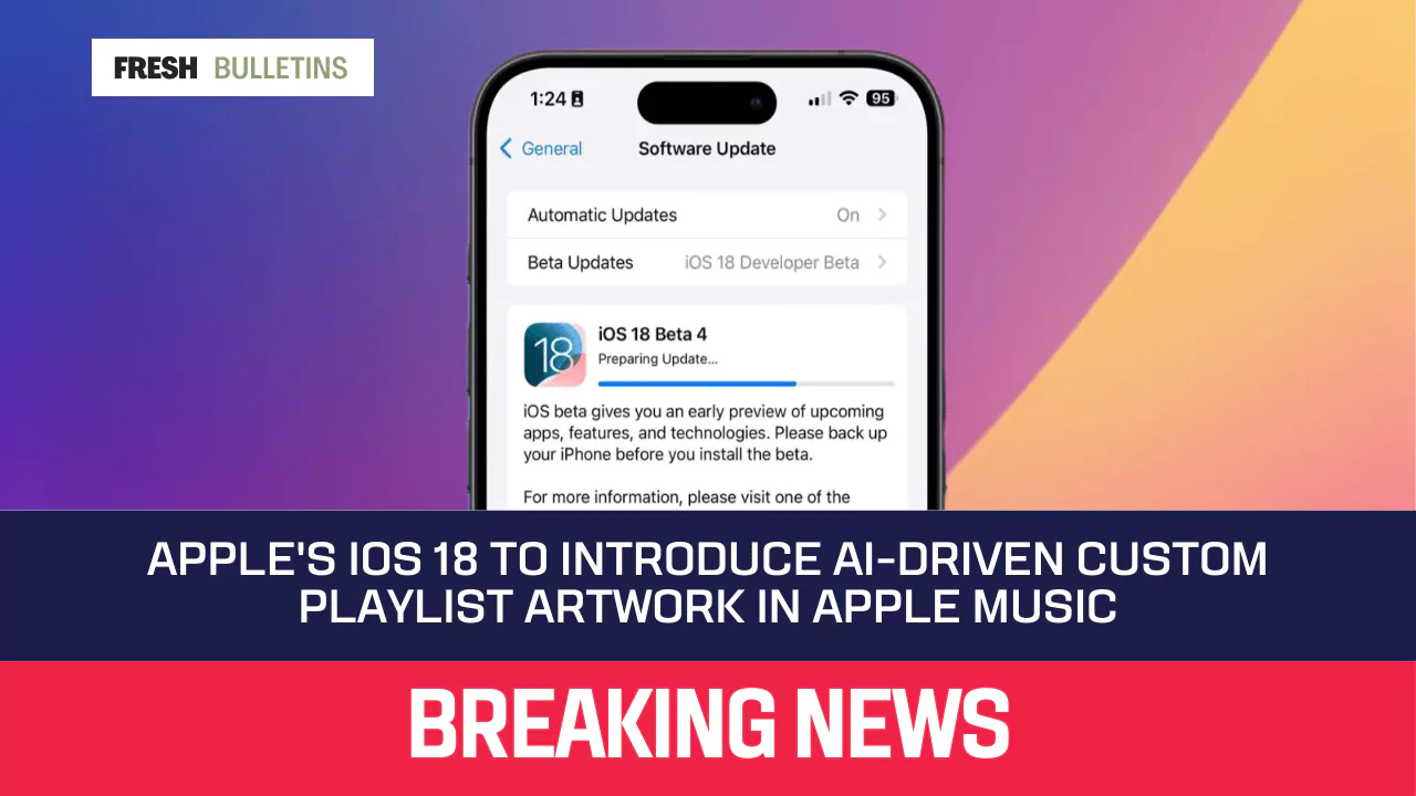 Apple's iOS 18 to Introduce AI-Driven Custom Playlist Artwork in Apple Music