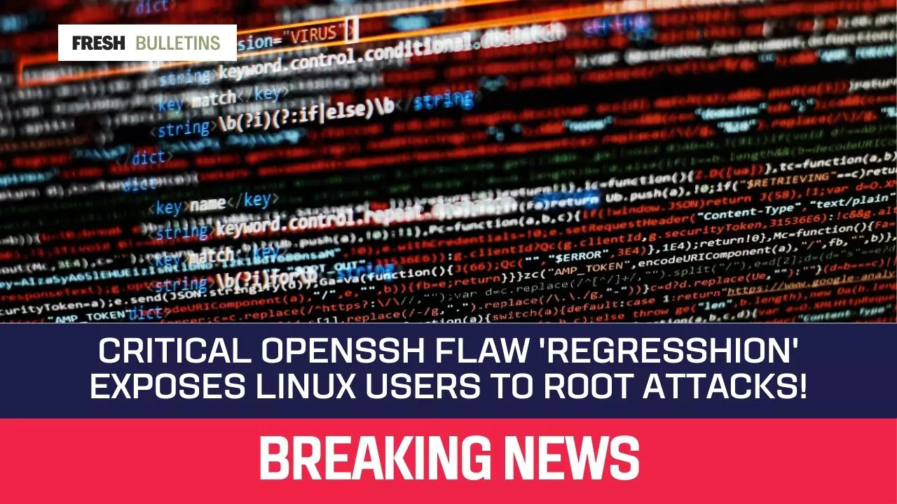 Critical OpenSSH Flaw 'RegreSSHion' Exposes Linux Users to Root Attacks