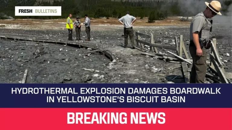 Hydrothermal Explosion Damages Boardwalk in Yellowstone's Biscuit Basin