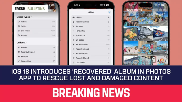 iOS 18 Introduces 'Recovered' Album in Photos App to Rescue Lost and Damaged Content