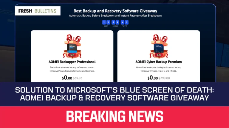 Solution to Microsoft’s Blue Screen of Death: AOMEI Backup & Recovery Software Giveaway