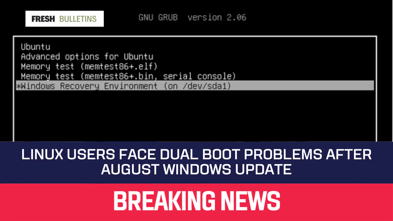 Linux Users Face Dual Boot Problems After August Windows Update