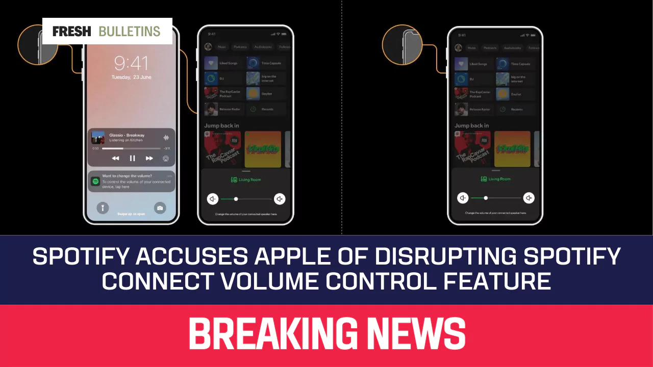 Spotify Accuses Apple of Disrupting Spotify Connect Volume Control Feature