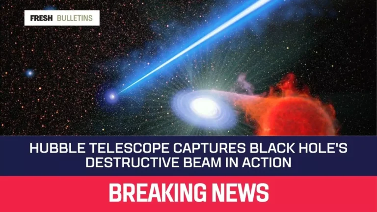 Hubble Telescope Captures Black Hole's Destructive Beam in Action