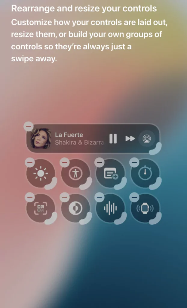 Personalize Your Control Center