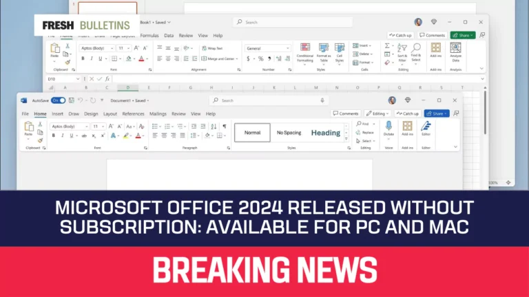 Microsoft Office 2024 Released Without Subscription